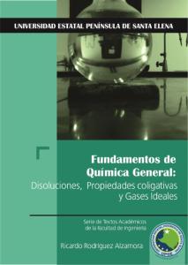 Cubierta para Fundamentos de Química General: Disoluciones, Propiedades Coligativas y Gases Ideales