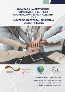 Cubierta para Guía para la Gestión del Conocimiento entre la Cooperación Técnica Alemana y la Universidad Estatal Península de Santa Elena